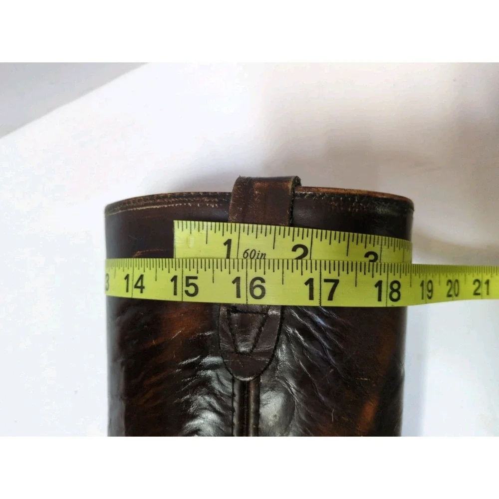 VTG USA-Made RODEO 32304 Square Toe Harness Roper-Style Leather Boots Sz 9 1/2 D